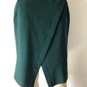 Pencil Skirt w/ V-slit in Front, Green size 4